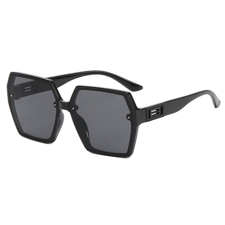 Übergroße sechseckige Sonnenbrille
