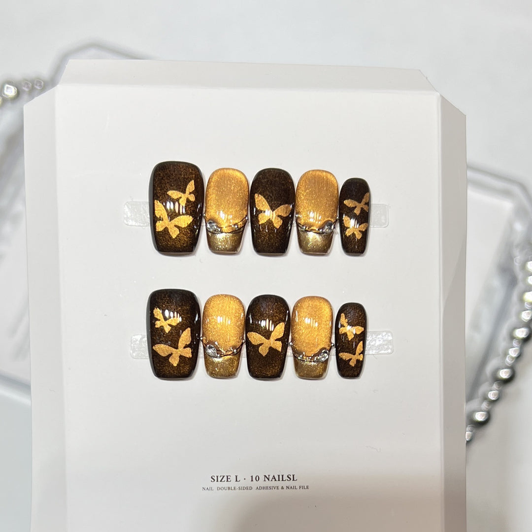 Schmetterlings-inspiriertes Nagelkunst-Set