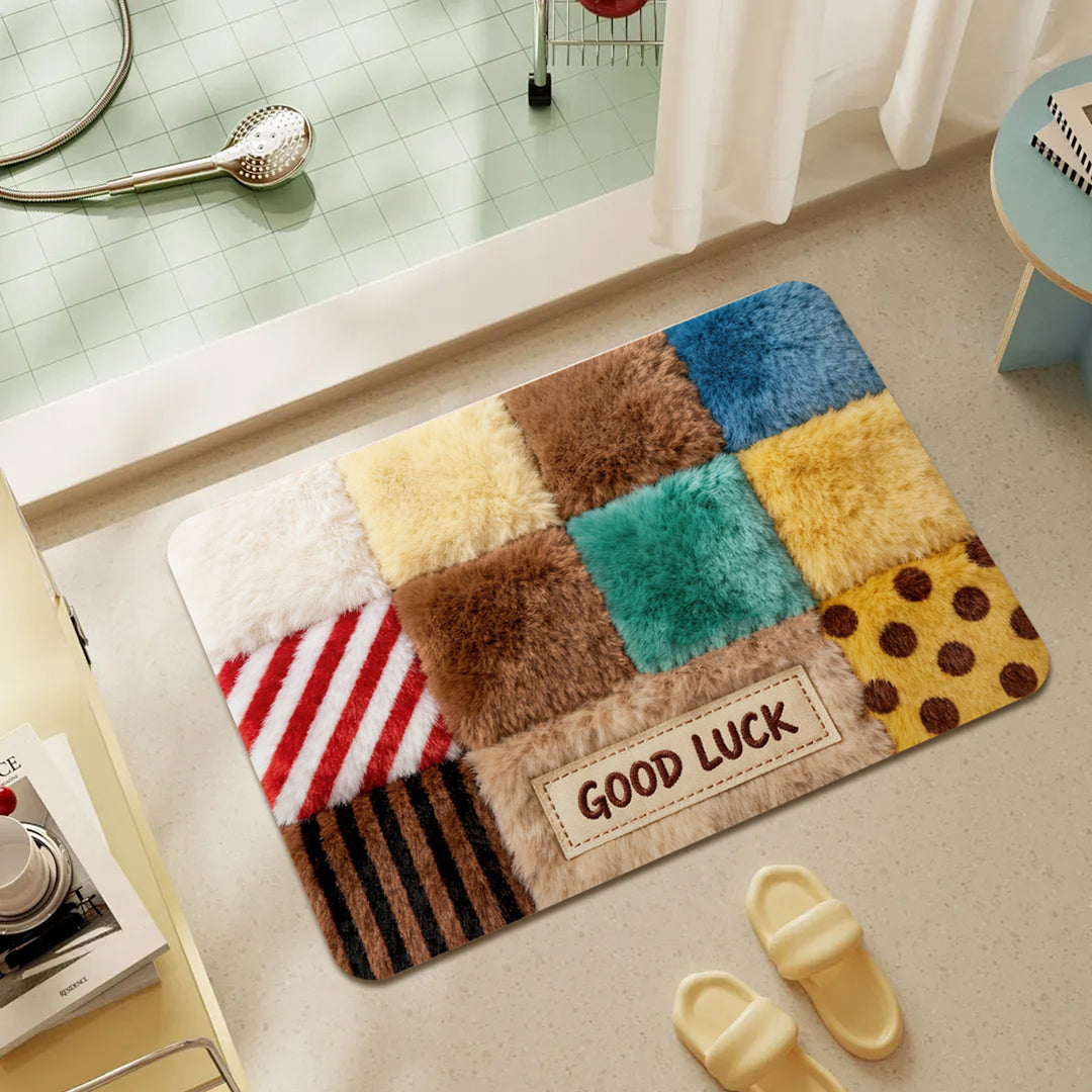 Plüsch Patchwork Badteppich