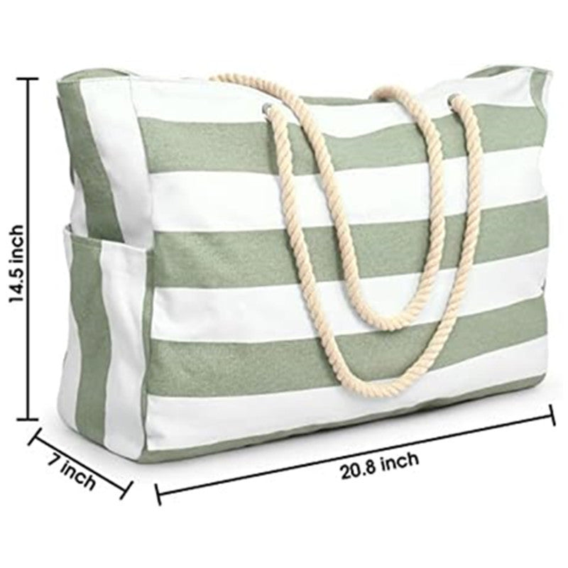 Strandtasche mit Praktischem Außentasche Karnz