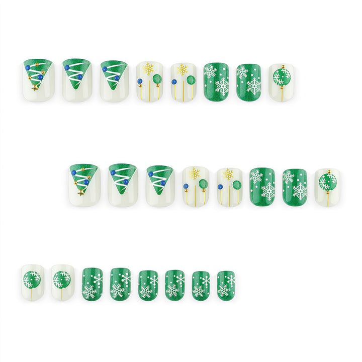 Kunstnagelset mit Festlichen Weihnachtsmotiven Karnz