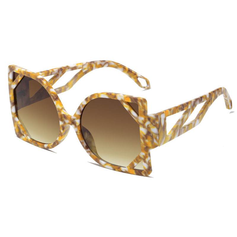 Damen geometrische Sonnenbrille mit exklusivem Design und UV-Schutz Karnz