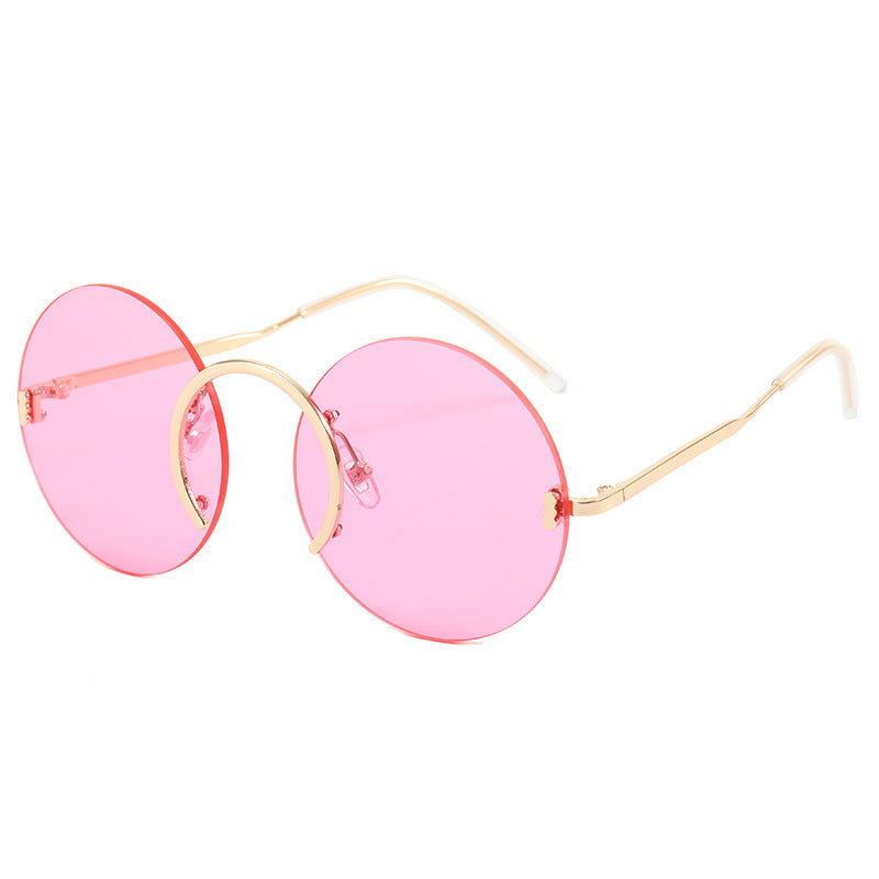 Damen modische runde Sonnenbrille mit innovativem Metallrahmen Karnz