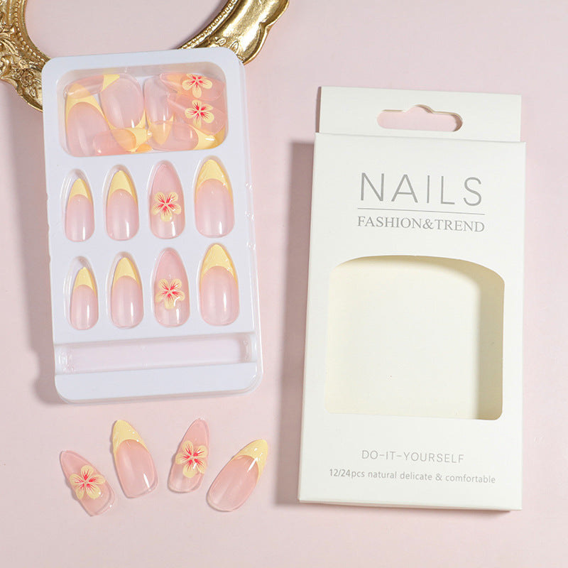 Floral Accent Druck-Nagelset Karnz