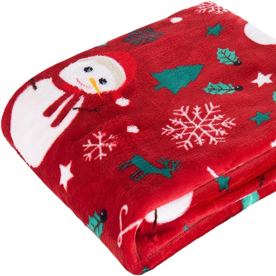 Festliche Santa-Themen Plüsch-Fleece-Decke