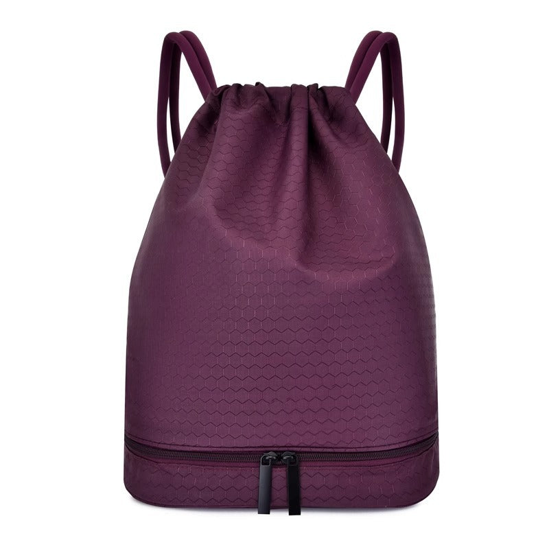 Leichter Hexagonmuster Kordelzug Rucksack Karnz