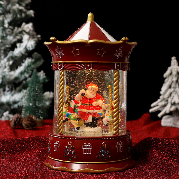 Nostalgische Weihnachtslaterne mit bewegter Szenen Karnz