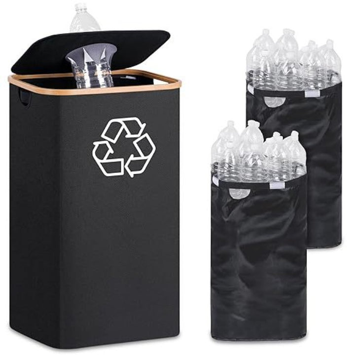 Eleganter Recyclingbehälter mit Abnehmbarem Deckel und Fächern Karnz