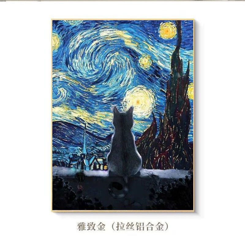 Künstlerische katzenhafte Leinwandkunst