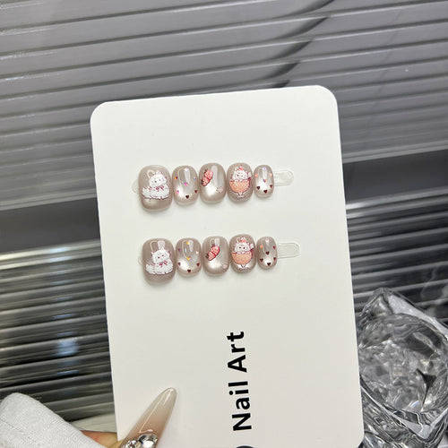 Verspieltes Charakter-Themen Press-On Nagelkunstset