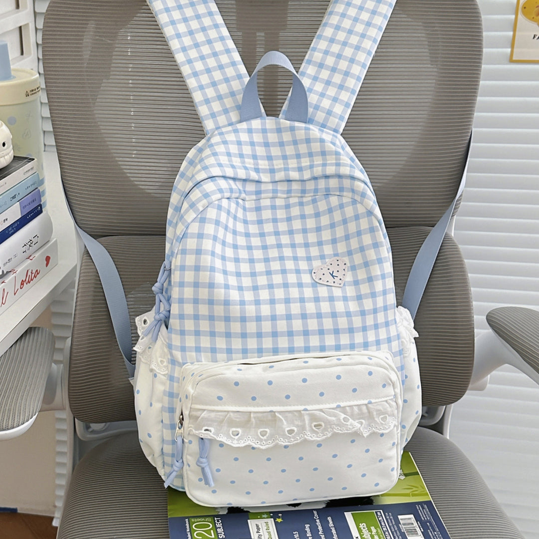 Verspielt Karomuster Rucksack
