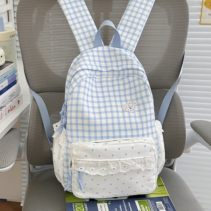 Verspielt Karomuster Rucksack
