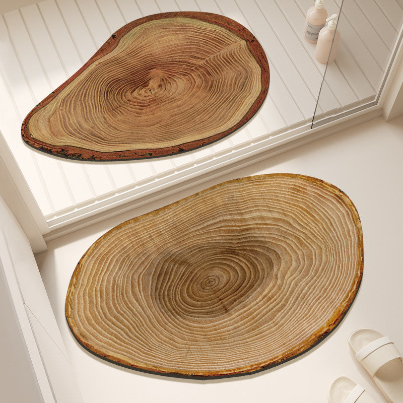 Absorbent Quick-Dry Bamboo-Style Cloud-Shaped Bath Mat