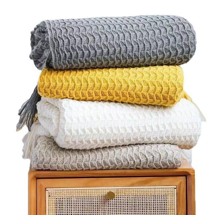 Gemütliche Strickdecke Karnz