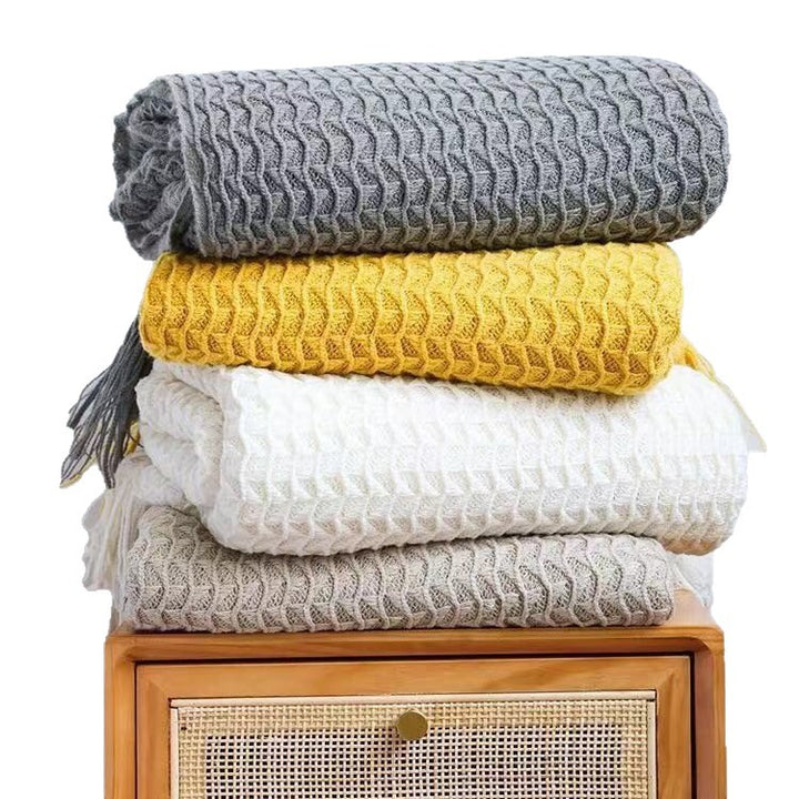 Gemütliche Strickdecke Karnz