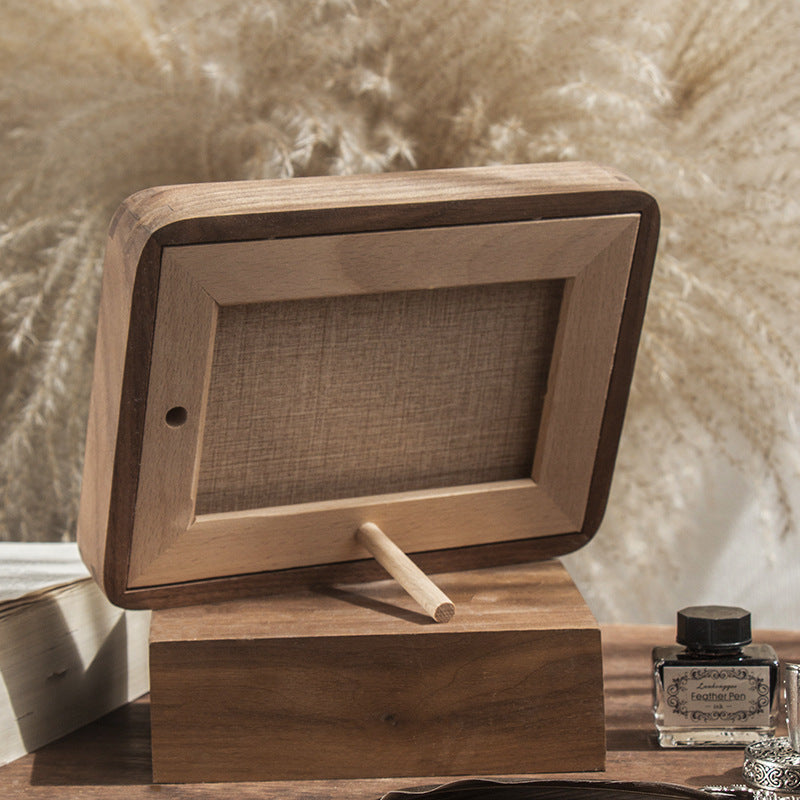 Premium Holz Tischplattenfoto-Rahmen zur Anzeige