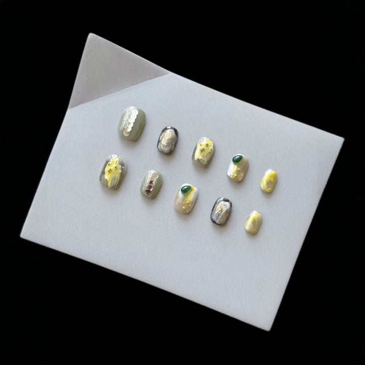 Künstlerisches 3D Press-On Nagelkunst Set