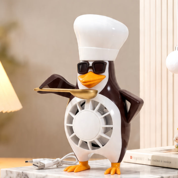 Unisex Tischventilator im cleveren Pinguin-Design Karnz