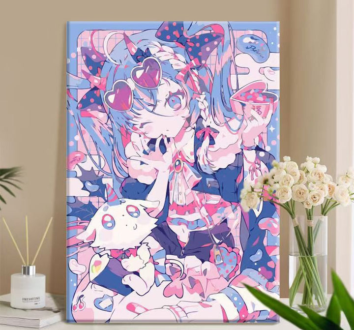 Verspielt Anime-Themen Canvas Kunstdruck Karnz