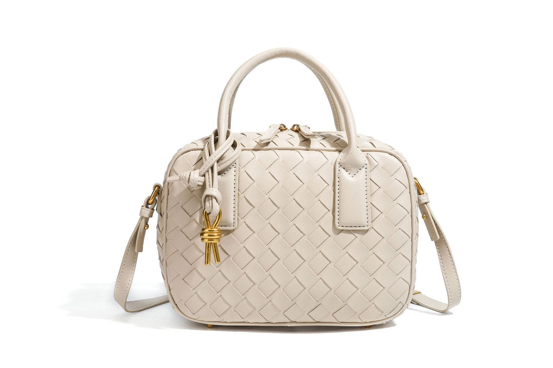 Texturierte Leder Boutique-Handtasche Karnz