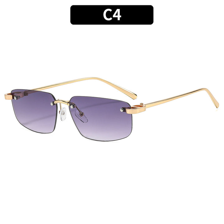 Minimalistische rechteckige Sonnenbrille