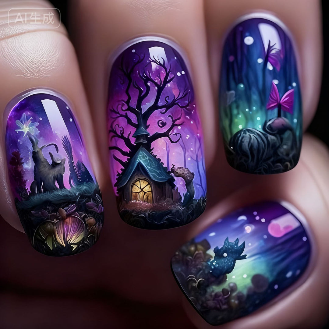 Kunstvolle 3D Nagelspitzen mit Fantasiewelten Karnz