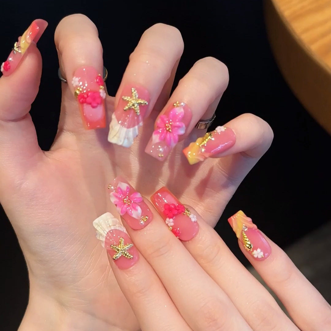 Dekoratives 3D Blumen-Nagelkunst-Set