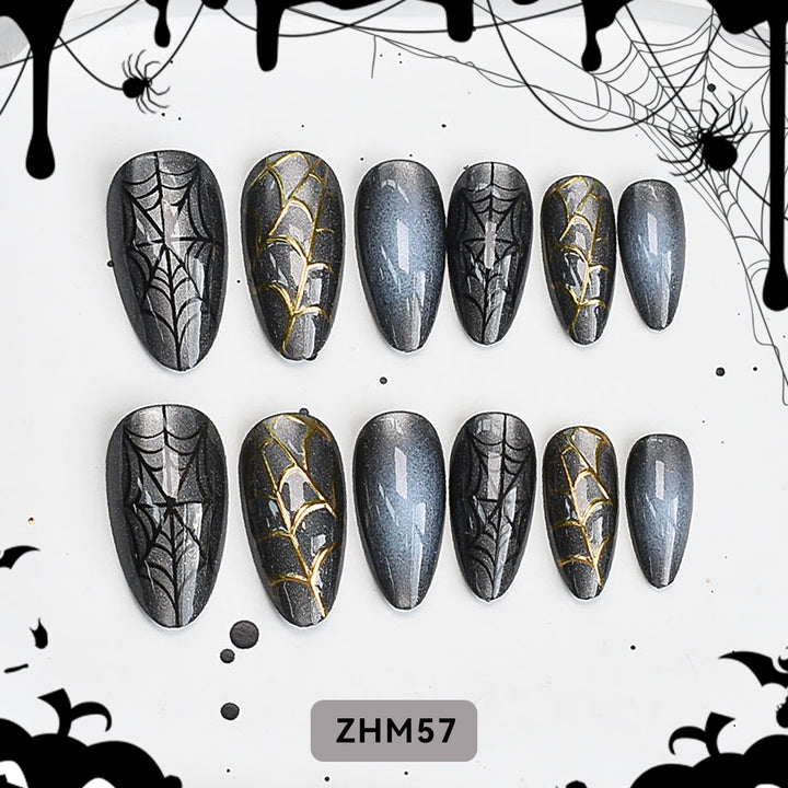 Halloween-Themen Künstlerische Press-On Nägel Set Karnz