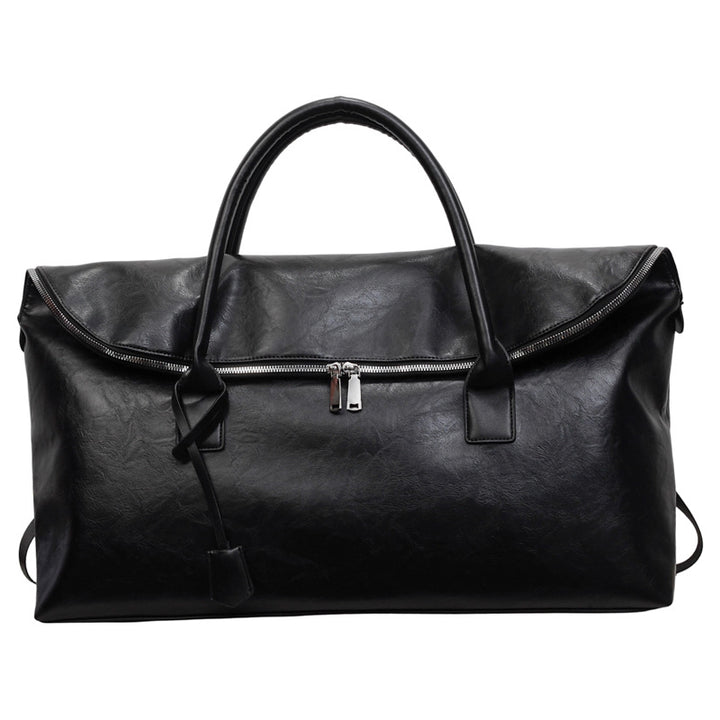 Premium Texturiertes Leder Wochenend-Duffel