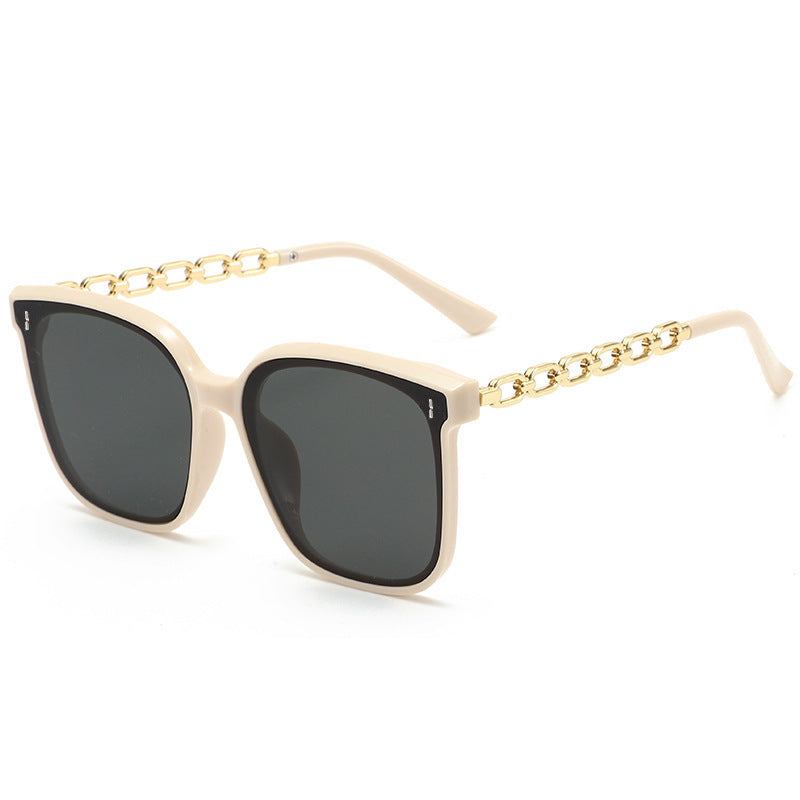 Damen Modische Sonnenbrille mit edlem Kettenrahmen Karnz