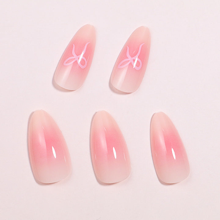 Künstlerisches Ombre Press-On Nagelset Karnz