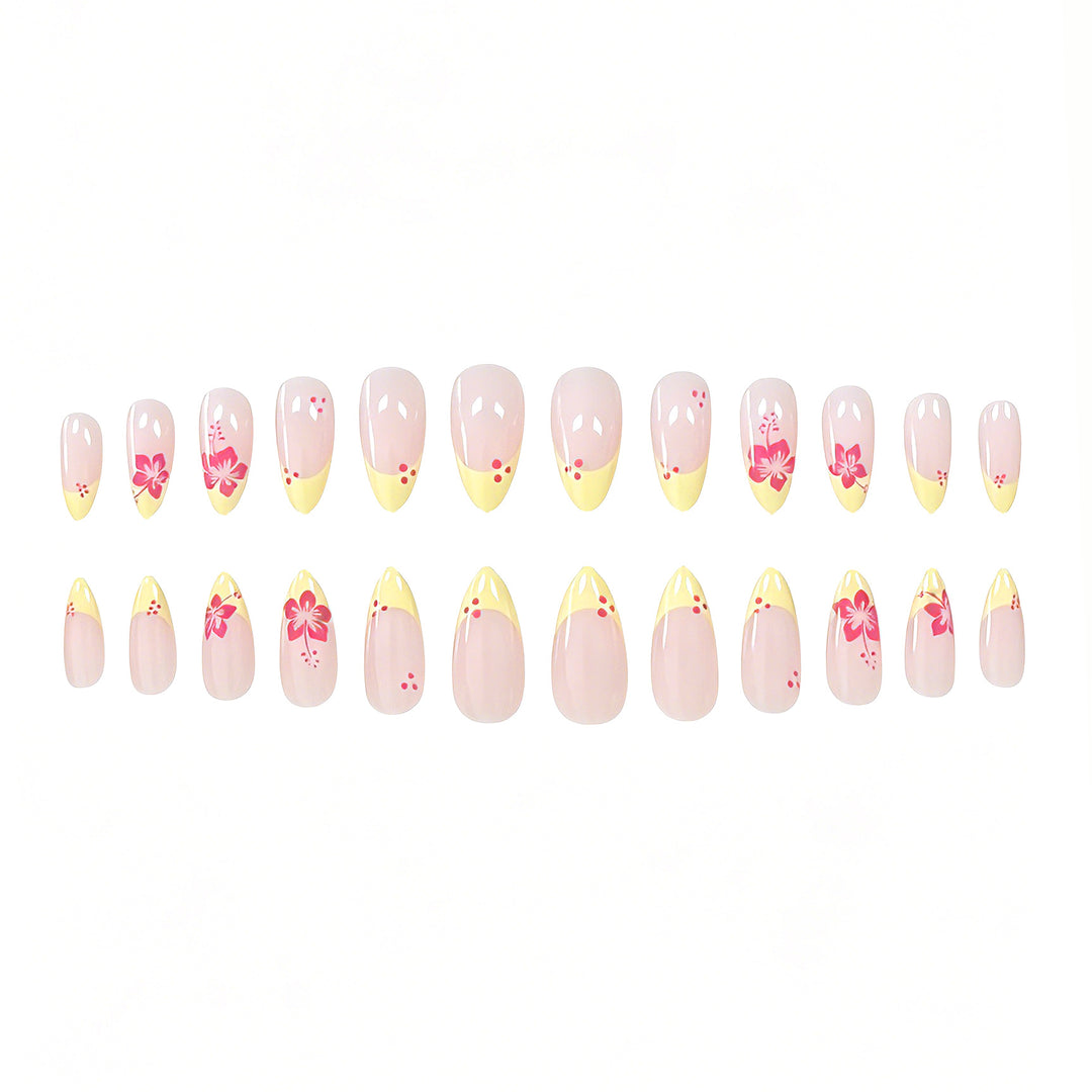 Tropisches Floral-Nagelkunst Karnz