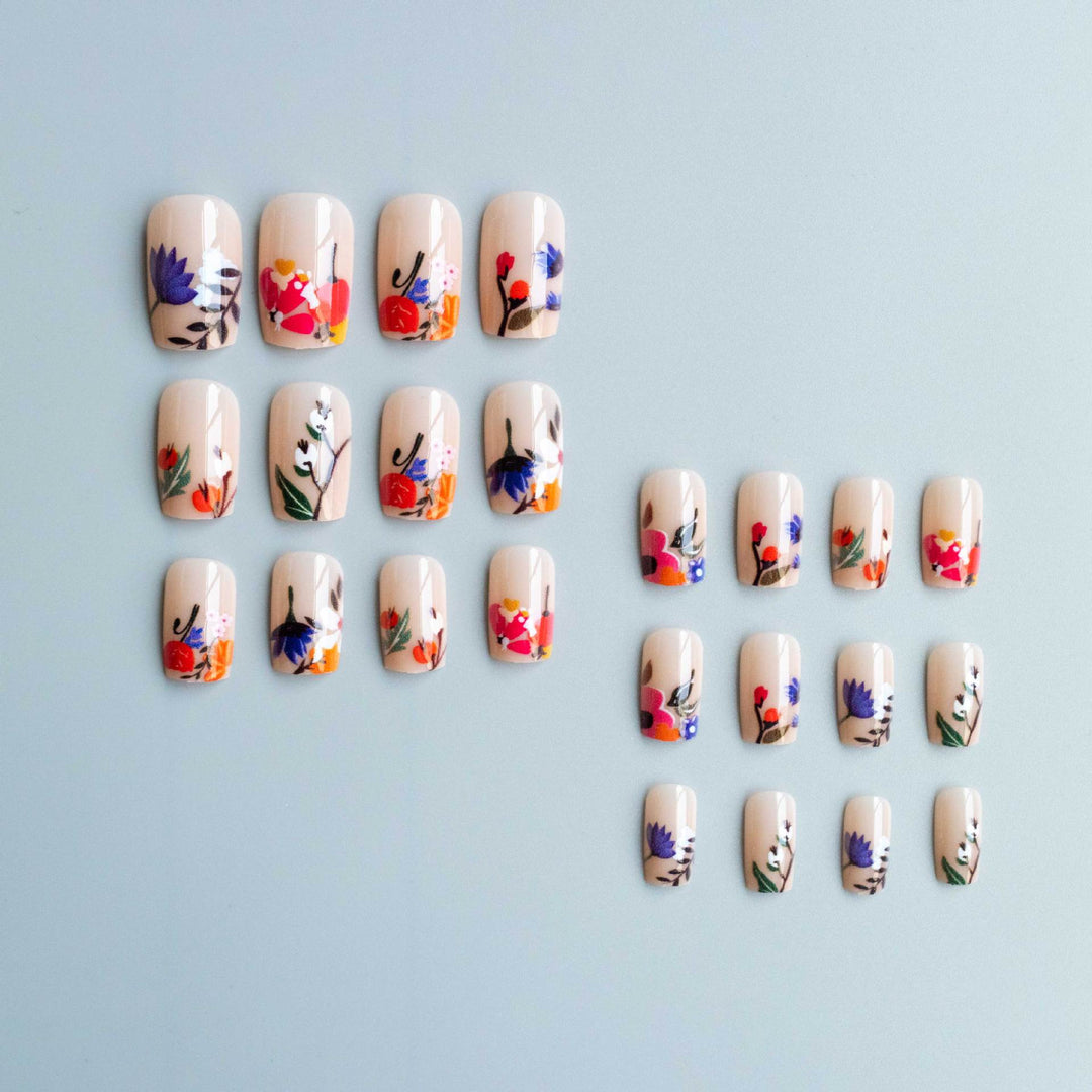Floral Acryl Nagelkunst Set