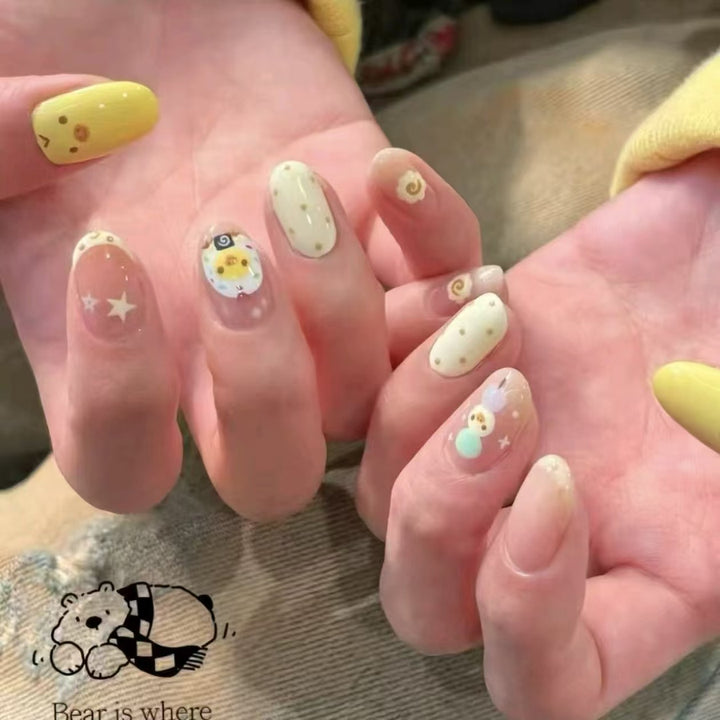 Kreative Cartoon Press-On Nagelkunst Karnz