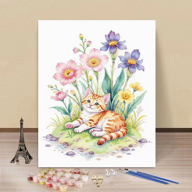 DIY Wasserlilie und Eisvogel Malen nach Zahlen Kunstset Karnz