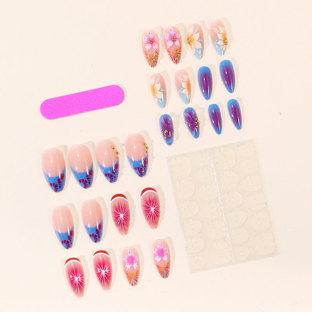 Florale Eleganz Nagelkunst Set Karnz
