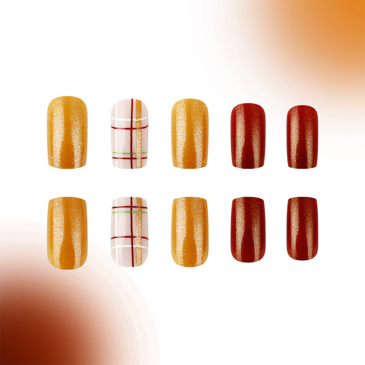 Saisonales Kürbis-Themen-Nagelkunst-Set Karnz