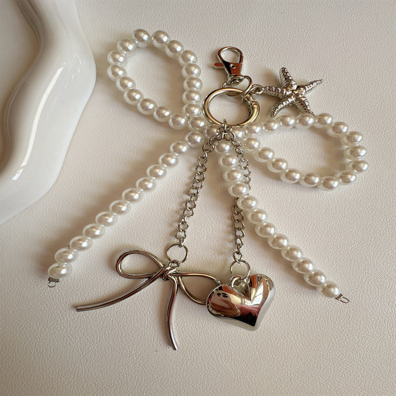 Elegante Perlen Charm Schlüsselanhänger Karnz