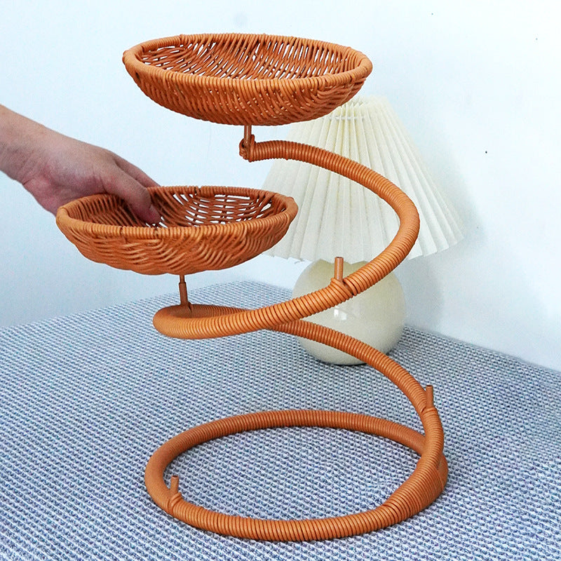 Multi-Ebenen Rattan Lagerung Karnz