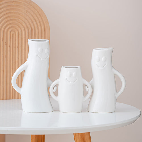 Verspielte Keramikkaraff-Vase