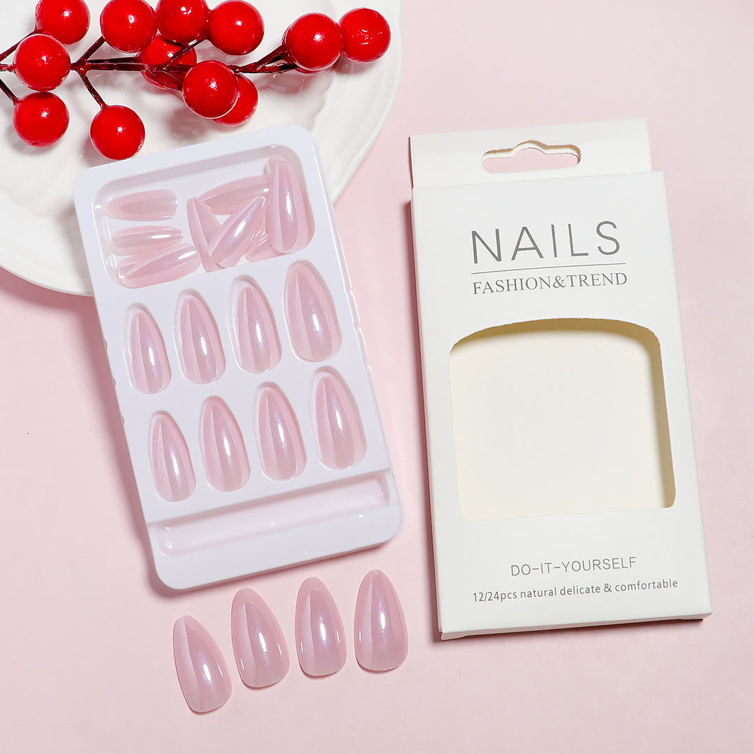 DIY natürliche Finish Press-On Nägel Karnz