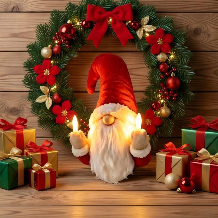 Humorvolle Weihnachtslicht-Figur Karnz