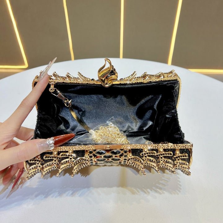 Dekorative Metallic Abend Clutch