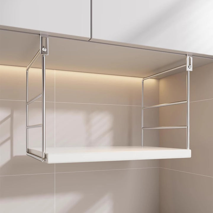 Unterbau Edelstahl Mikrowellenregal mit Schublade und verstellbaren Haken