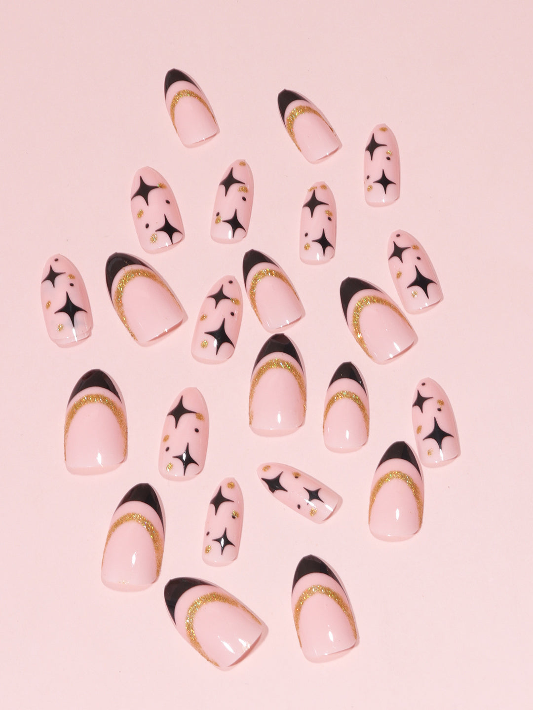 Künstlerische Sternen Stiletto Nagelkunst Karnz