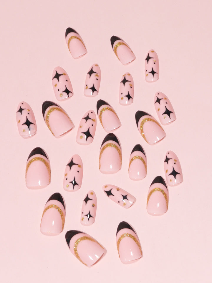 Künstlerische Sternen Stiletto Nagelkunst Karnz