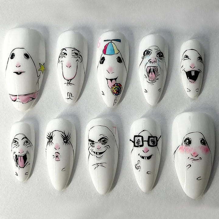 Kreatives Charakter-Themen Press-On Nagelkunst Set Karnz