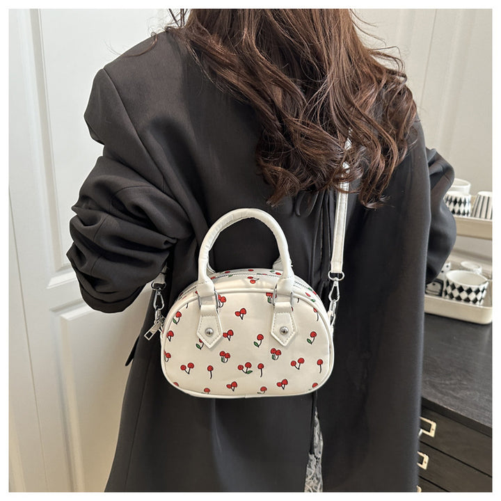 Verspielte Kirschen-Print-Handtasche Karnz
