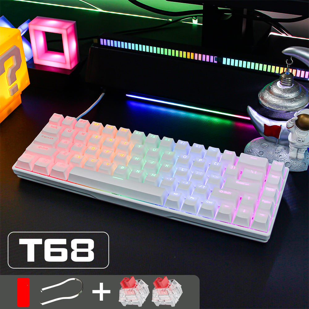 Kompakte RGB mechanische Tastatur mit anpassbaren Tasten Karnz