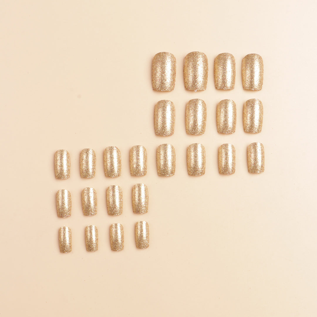 Glitzerndes Press-On-Nagelset Karnz